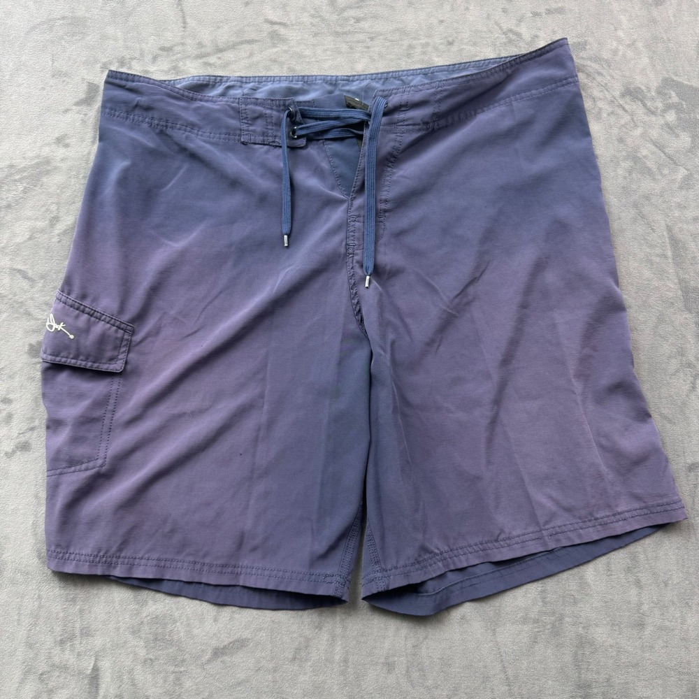Panama Jack Mens Board Shorts Size 40 Blue Swim Trunks Cargo Pocket Surf Beach